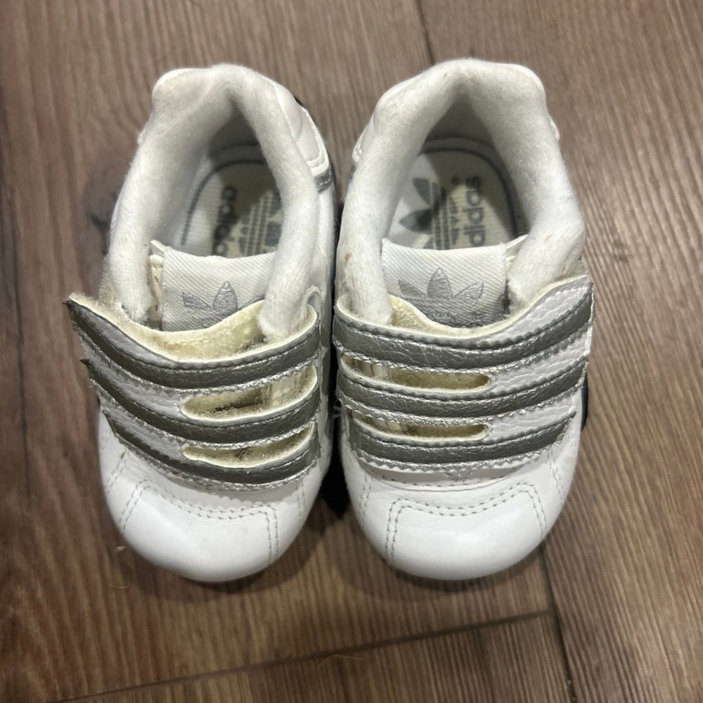 Adidas White and Silver Sneakers Classic Design